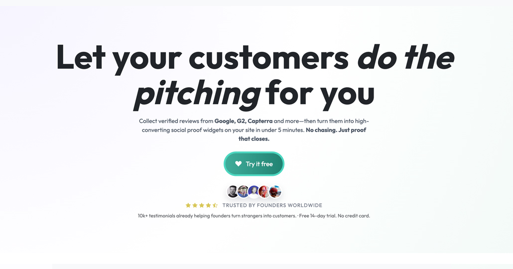 Customer Feedback | Let your customers do the pitching for you